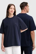 Koszulki i topy damskie - Lacoste t-shirt bawełniany kolor granatowy gładki TH7744 - miniaturka - grafika 1