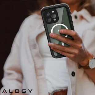 Etui Wodoodporne Alogy IP68 Case z przezroczystym tyłem Pancerna obudowa 360 do MagSafe do Apple iPhone 14 Pro Max - Etui i futerały do telefonów - miniaturka - grafika 11