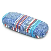 Akcesoria do okularów - Twarde etui na okulary niebieskie w orientalny wzór ET-111C - miniaturka - grafika 1