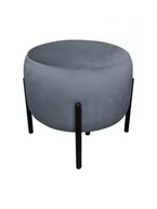 Fotele i pufy dla dzieci - Pufa WILFRED BL VELVET ciemnoszara - POLECA nas aż 98% klientów - ZAMÓW (91 822 80 56) - miniaturka - grafika 1