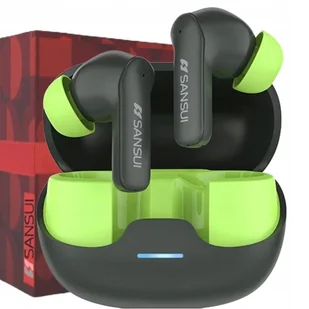Sansui W23 ANC ENC SPORT v5.4 HD HiFi czarne - Słuchawki - miniaturka - grafika 1