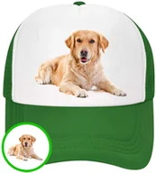 Czapki i chusty sportowe męskie - CZAPKA Z DASZKIEM PSY PIES PIESKI DLA DZIECI SIATKA ZIELONA BEJSBOLÓWKA - miniaturka - grafika 1