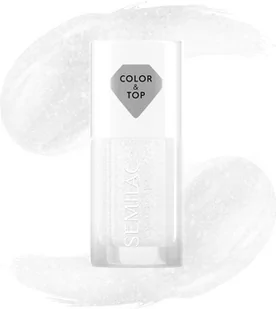 Semilac Top i lakier klasyczny 2w1 Silver Blush 7ml - Lakiery hybrydowe - miniaturka - grafika 1