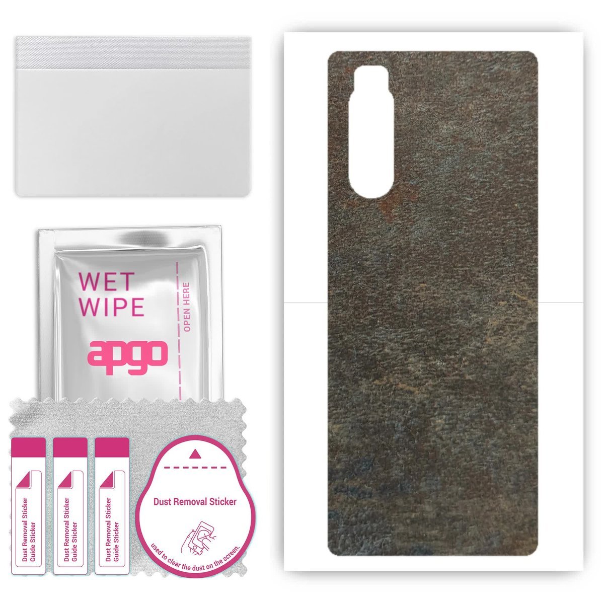 Folia naklejka skórka strukturalna na TYŁ do Sony Xperia 5 - Kamień Księżycowy - apgo SKINS