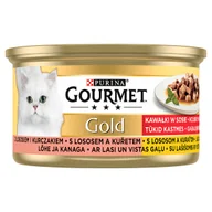 Mokra karma dla kotów - Purina Gourmet Gold łosoś/ kurczak w sosie 85g - miniaturka - grafika 1