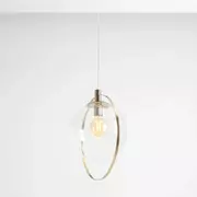 Lampy sufitowe - Aldex Aura D30 lampa wisząca 1-punktowa złota/transparent 1065G30 - miniaturka - grafika 1