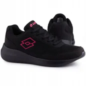 Buty sportowe damskie - Buty damskie sportowe Lotto Connect Oc Black/pink - miniaturka - grafika 1