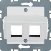 Gniazdka elektryczne - B.3/B.7 Płytka czołowa do gniazda modularnego Krone, biały mat - miniaturka - grafika 1