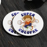 Kubki - Okrągła podkładka pod kubek - Super chłopak - miniaturka - grafika 1