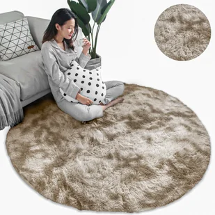 Dywan okrągły Ombre Strado 150x150 OmbreCamel (Beżowy) - Dywany - miniaturka - grafika 1