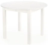 Stoły - Biały okrągły stół rozkładany 102-142 cm Silja - miniaturka - grafika 1