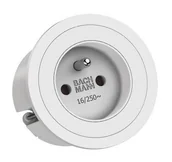 Gniazdka elektryczne - Bachmann Gniazdo z/u 230V PIX - biały - miniaturka - grafika 1