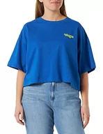 Koszulki i topy damskie - Wrangler Koszulka damska Boxy Tee T-Shirt, Nautical Blue, L, Nautical Blue, L - miniaturka - grafika 1