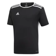 Odzież sportowa dziecięca - Adidas Koszulka dziecięca Entrada czarna 152cm - miniaturka - grafika 1