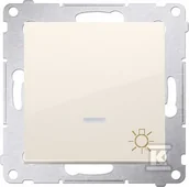 Wyłączniki światła i elektryczne - Kontakt KONTAKT_SIMON Przycisk zwierny światło z podświetleniem SIMON 54 Kremowy DS1AL.01/41 - miniaturka - grafika 1