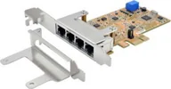 Kontrolery - Kontroler Exsys EXSYS EX-6084 PCIe 4-porty quad Ethernet 1 Gigabit-kaart - miniaturka - grafika 1