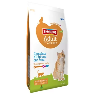 Smølke Adult Chicken & Rice Daily Balance - Podwójne opakowanie: 2 x 10 kg - Sucha karma dla kotów Smølke Adult Chicken & Rice Daily Balance - Podwójne opakowanie: 2 x 10 kg - Sucha karma dla kotów - miniaturka - grafika 1