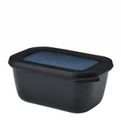 Miski i półmiski - Mepal Mepal Cirqula Oblong Nordic Black 0,75 L Czarna Miska Kuchenna Plastikowa Z Pokrywką - miniaturka - grafika 1