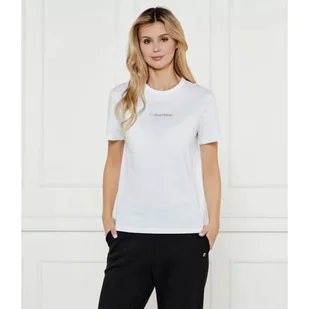 Calvin Klein T-shirt Regular Fit - Koszulki i topy damskie - miniaturka - grafika 1