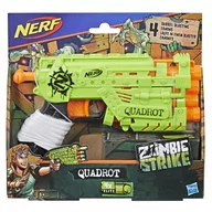 Zabawki militarne - Hasbro Nerf E2673EU4 Nerf Zombie Strike Quadrot, pudełko na zabawki z 4 biegami, wielokolorowe - miniaturka - grafika 1
