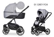 Wózki dziecięce - Riko SIDE 3w1 Grey Fox - miniaturka - grafika 1