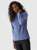 Koszulki sportowe damskie - Damski polar rozpinany bez kaptura 4F 4FWMM00TFLEF294 - niebieski - miniaturka - grafika 1
