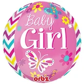 Baby shower i roczek - Amscan Balon foliowy "Baby Girl", 16" ORB 28776 - miniaturka - grafika 1