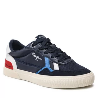 Buty dla chłopców - Sneakersy Pepe Jeans - Kenton Britt Boy PBS30512 Navy 595 - grafika 1