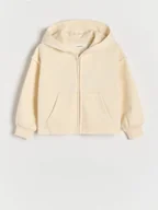 Bluzki dla dziewczynek - Reserved - Bluza z kapturem - kremowy - miniaturka - grafika 1