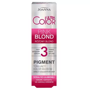 Joanna ULTRA COLOR PIGMENT TONUJĄCY 100ML RÓŻOWY BLOND - Farby do włosów i szampony koloryzujące - miniaturka - grafika 1