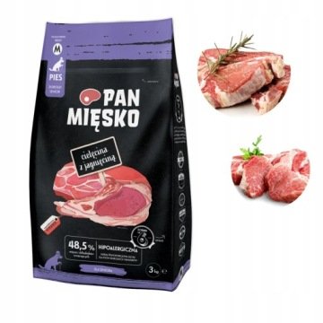 Pan Mięsko Senior Cielęcina Z Jagnięciną 3 kg Rozmiar M