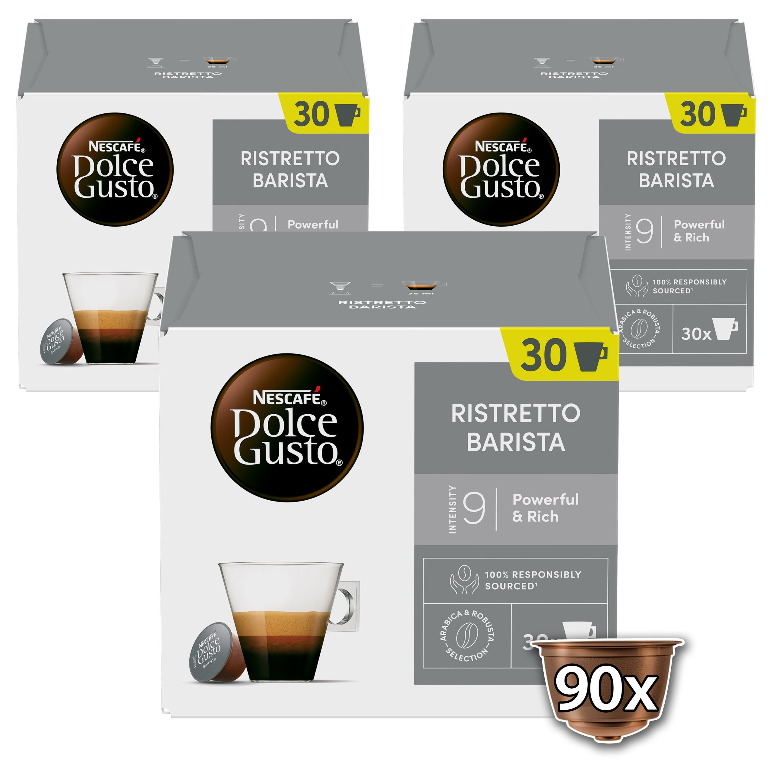 Kapsułki do Dolce Gusto Nescafe Ristretto Barista 90 sztuk 3x30