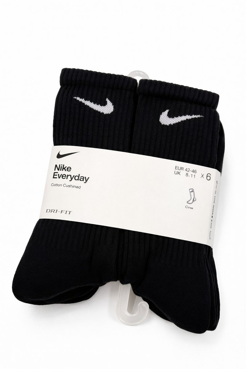 Skarpety NIKE rozmiar 42-46 6 par czarne (10331)