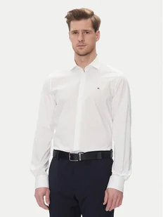 Tommy Hilfiger Koszula MW0MW39279 Biały Slim Fit - Koszule męskie - miniaturka - grafika 1