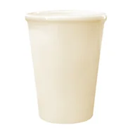 Donice - Doniczka ceramiczna z podstawką palma (palmowa) krem 29 cm - miniaturka - grafika 1