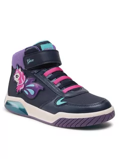 Buty dla dziewczynek - Geox Sneakersy J Inek G. C J16ASC 0CENF C4002 DD Granatowy - grafika 1