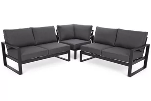 Narożne meble ogrodowe aluminiowe Sorrento Grey / Grey Melange - Meble ogrodowe - miniaturka - grafika 5