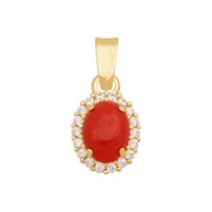 Wisiorki - Złota Przywieszka Koral 585 0.95 g Rodium - miniaturka - grafika 1