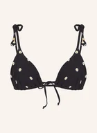 Stroje kąpielowe - Seafolly Góra Od Bikini Trójkątnego Daisychain schwarz - miniaturka - grafika 1