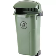 Kosze na śmieci - Kosz kubeł uliczny miejski na słupek lub ścianę URBAN BIN 50L zielony 2 - miniaturka - grafika 1