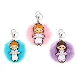 Brelok - aniołek - futerko - Dewocjonalia - miniaturka - grafika 1