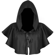 Peleryny fryzjerskie - TEMU 1 Szt. Peleryna Śmierci Średniowieczna Peleryna Z Kapturem I Kapturem Rozmiar Dla Dorosłych Czarna Peleryna Gotycka Cosplay Ponury Żniwiarz - miniaturka - grafika 1