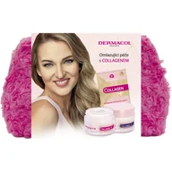 Zestawy kosmetyków damskich - Dermacol Collagen+ Zestaw krem do twarzy na dzień Collagen Rejuvenating Day Cream SPF10 50 ml + krem do twarzy na noc Collagen Rejuvenating Night Cream 50 ml + maska do twarzy Collagen Intensive Rejuvenating Mask 2 x 8 ml + kosmetyczka - miniaturka - grafika 1