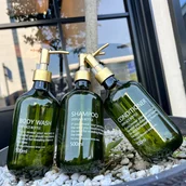 Pozostałe akcesoria kosmetyczne - TEMU Ciemnozielony 500ml Duża pojemność 3szt Zestaw - Wbudowany drukowany font, mycie i ochrona trzyelementowego zestawu, szampon, balsam, mydło do - miniaturka - grafika 1