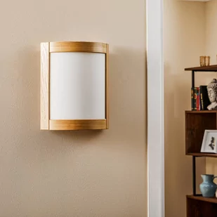 Kinkiet Zanna z drewna, wysokość 34 cm, jasny dąb - Lampy ścienne - miniaturka - grafika 3