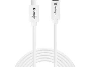 Sandberg USB-C>C M-F USB 3.1 100W, 2M kabel USB USB 3.2 Gen 2 (3.1 Gen 2) USB C Biały - Kable USB - miniaturka - grafika 1