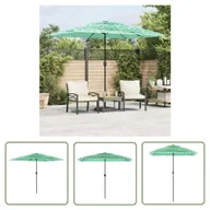 Parasole ogrodowe - The Living Store Parasol ogrodowy na stalowym słupku - zielony - 300x200x250 cm - Parasol Ogrodowy - miniaturka - grafika 1