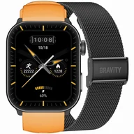 Smartwatch - Gravity GT28-2 Pomarańczowy, Czarny - miniaturka - grafika 1