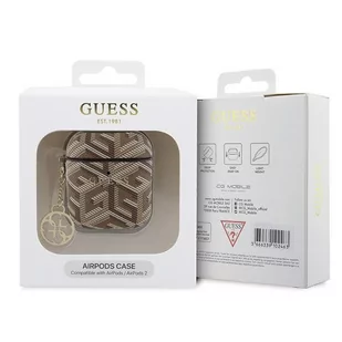 Guess GUA2PGCE4CW AirPods 1/2 cover brązowy/brown GCube Charm - Akcesoria do słuchawek - miniaturka - grafika 3