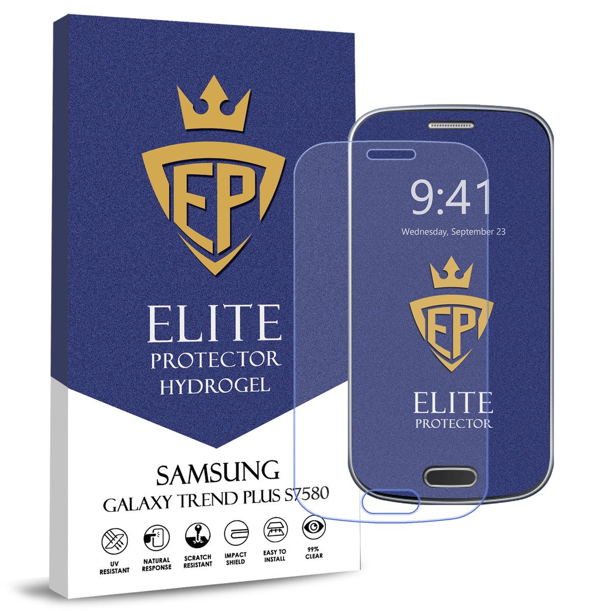 FOLIA 5D CAŁY EKRAN NA TELEFON DO SAMSUNG TREND PLUS S7580 HYDROŻELOWA